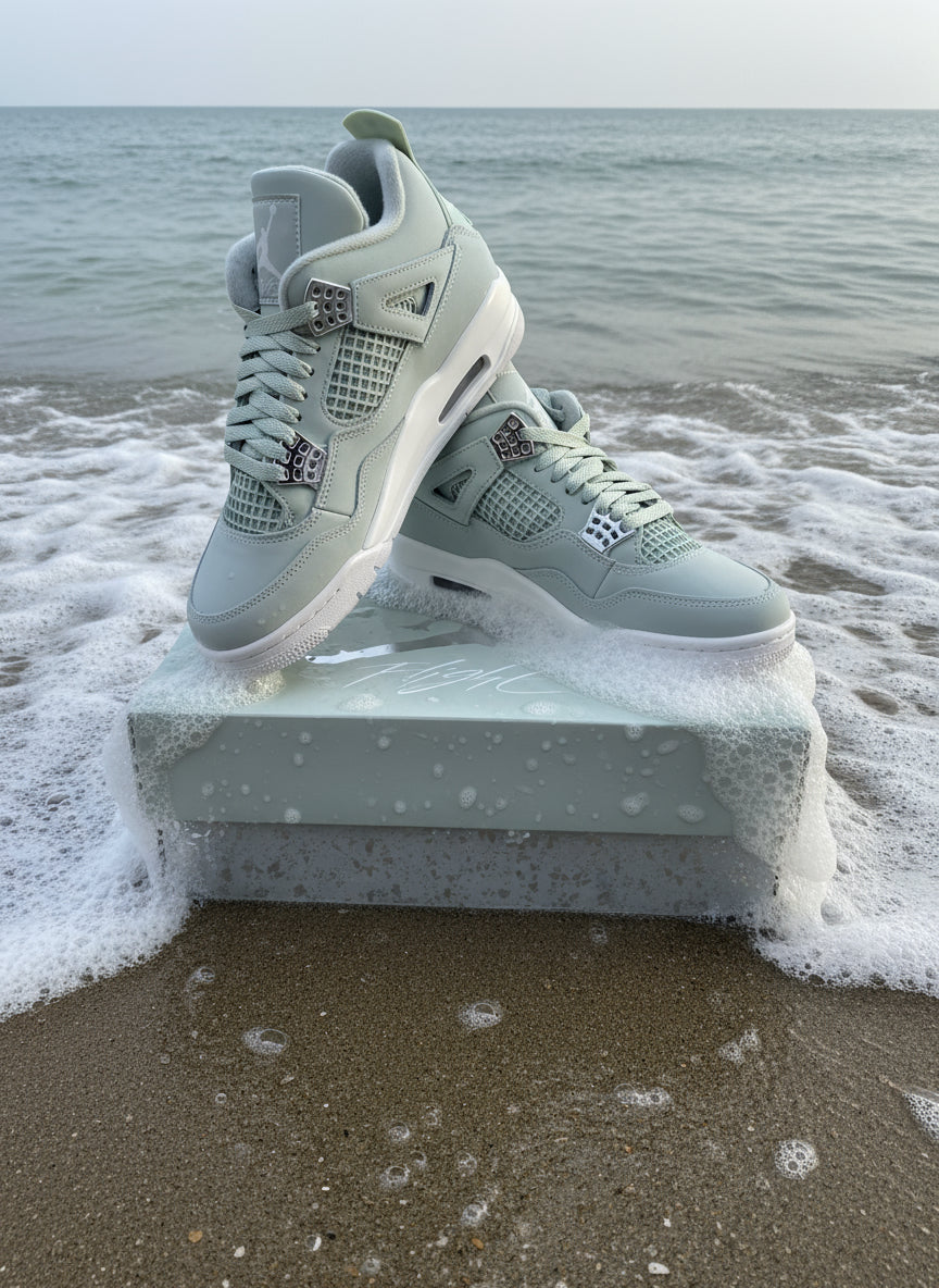 Jordan 4 Retro Seafoam Sail (Women's)
